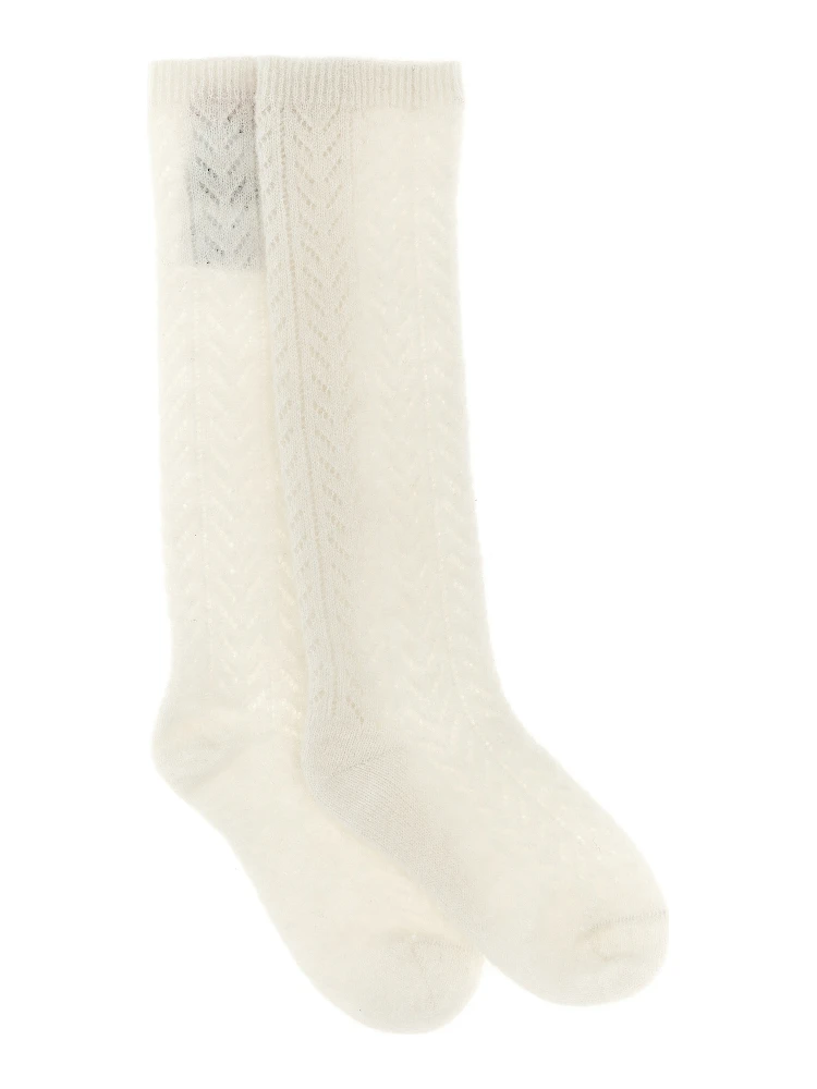 White Wool Socks