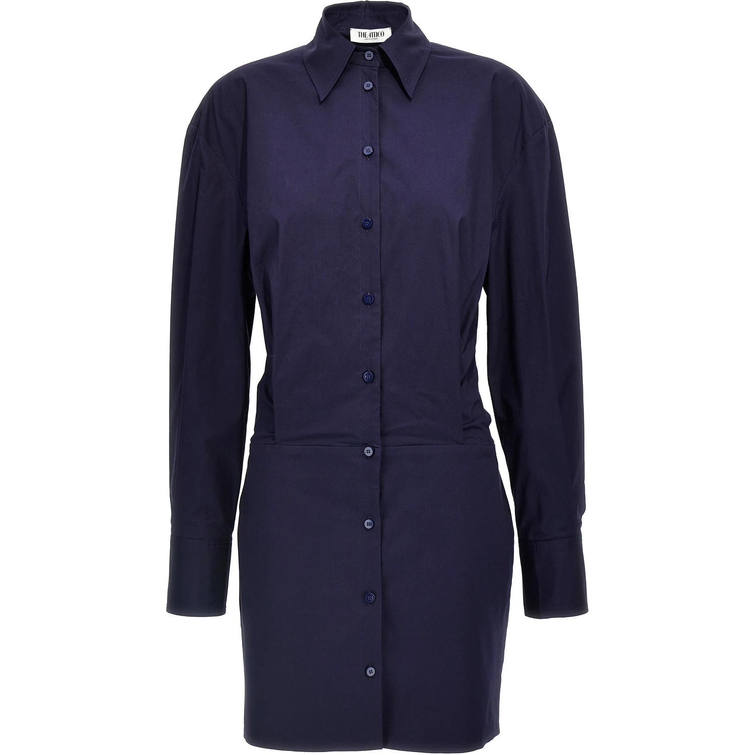 Blue Cotton Short Dress