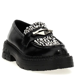 Black Calfskin Slip-On Loafers