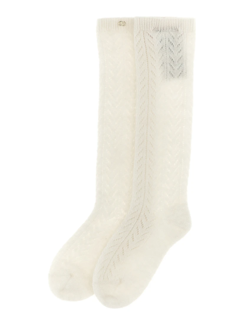 White Wool Socks