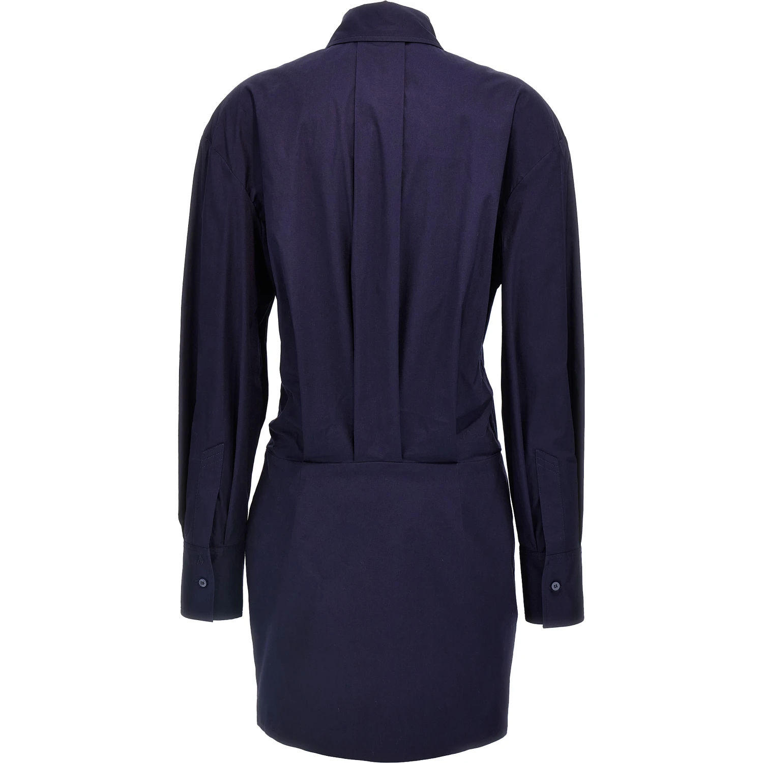 Blue Cotton Short Dress