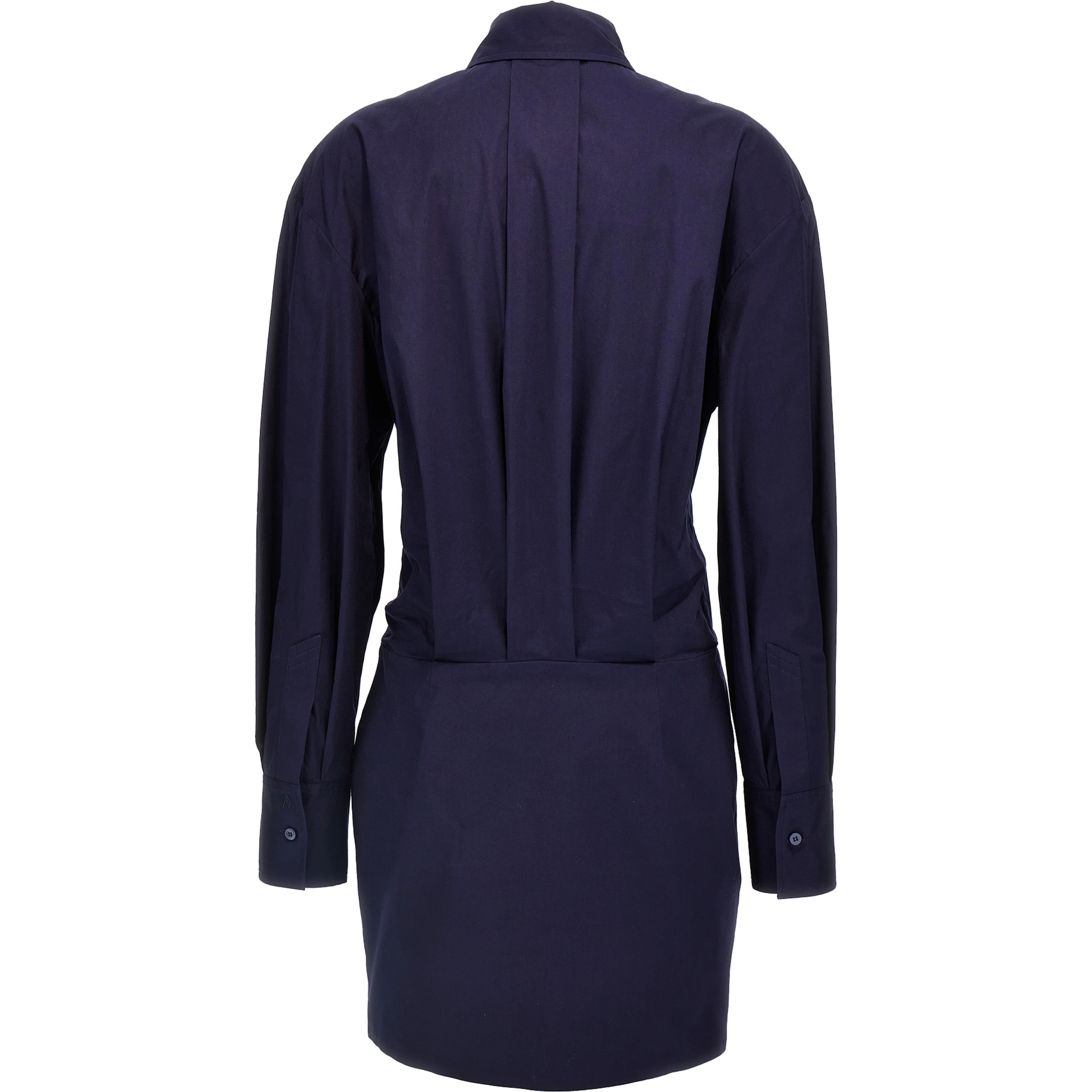 Blue Cotton Short Dress