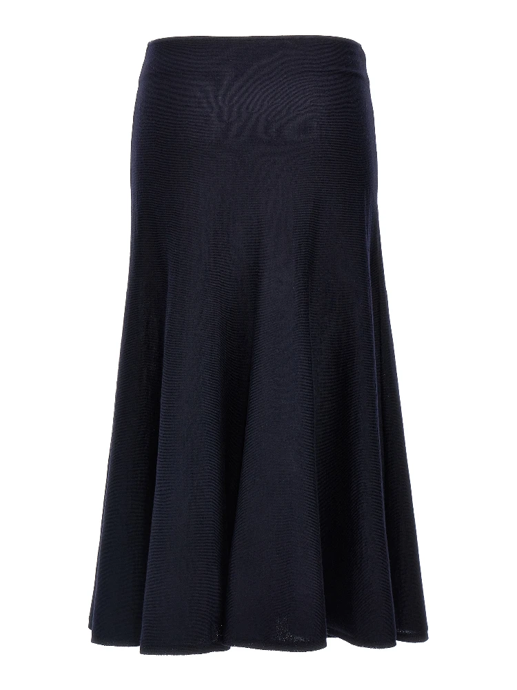 Blue Wool Midi Skirt alternative