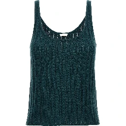 Bicolor Wool Sleeveles T-Shirt