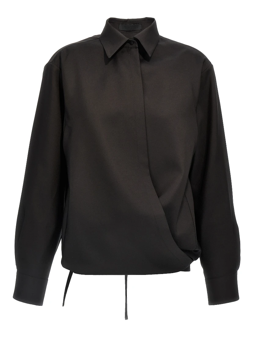 Black Wool Blouse