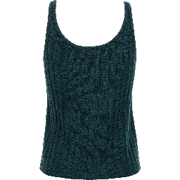 Bicolor Wool Sleeveles T-Shirt
