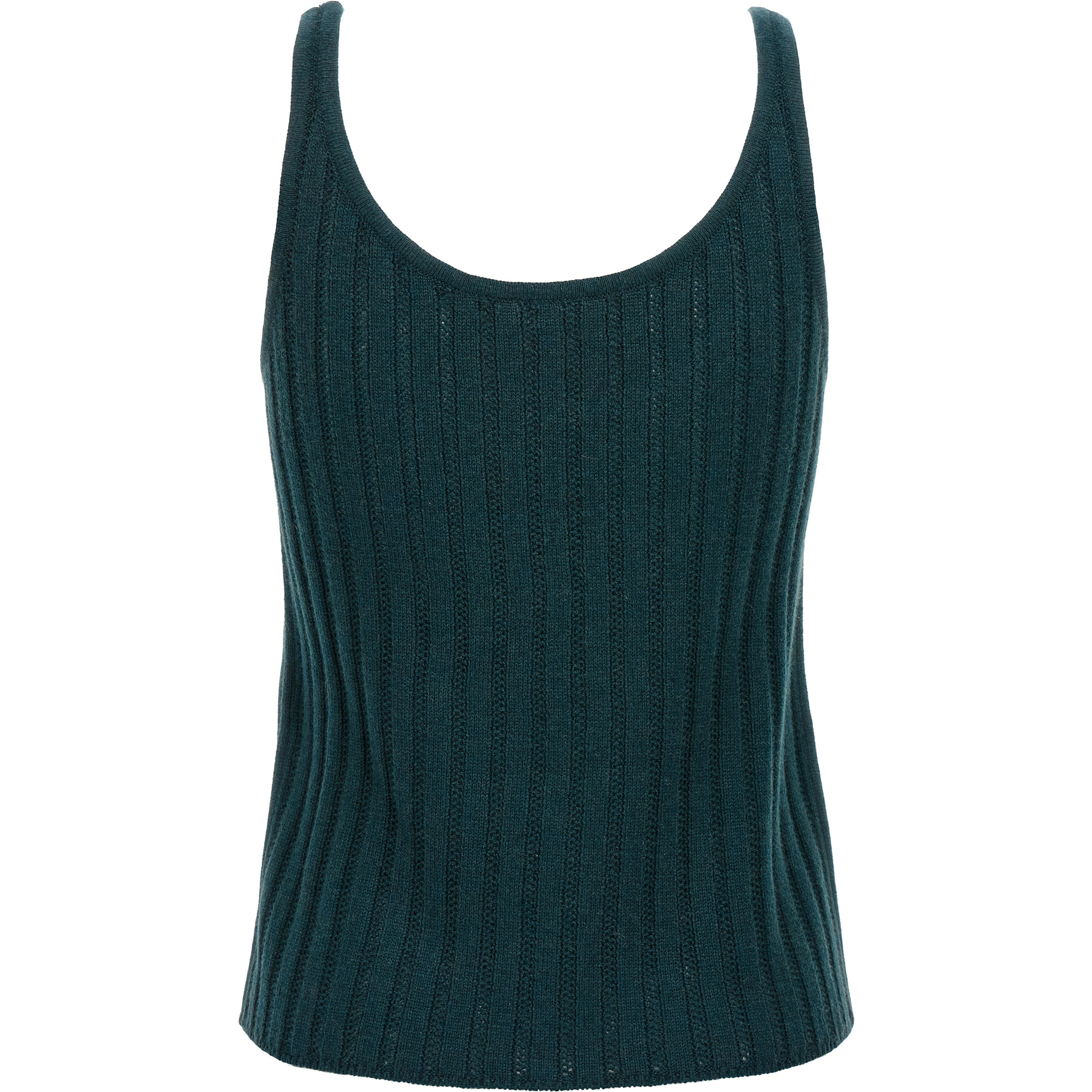 Bicolor Wool Sleeveles T-Shirt
