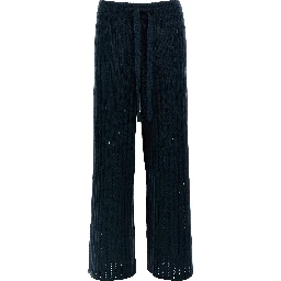 Bicolor Wool Casual Pants