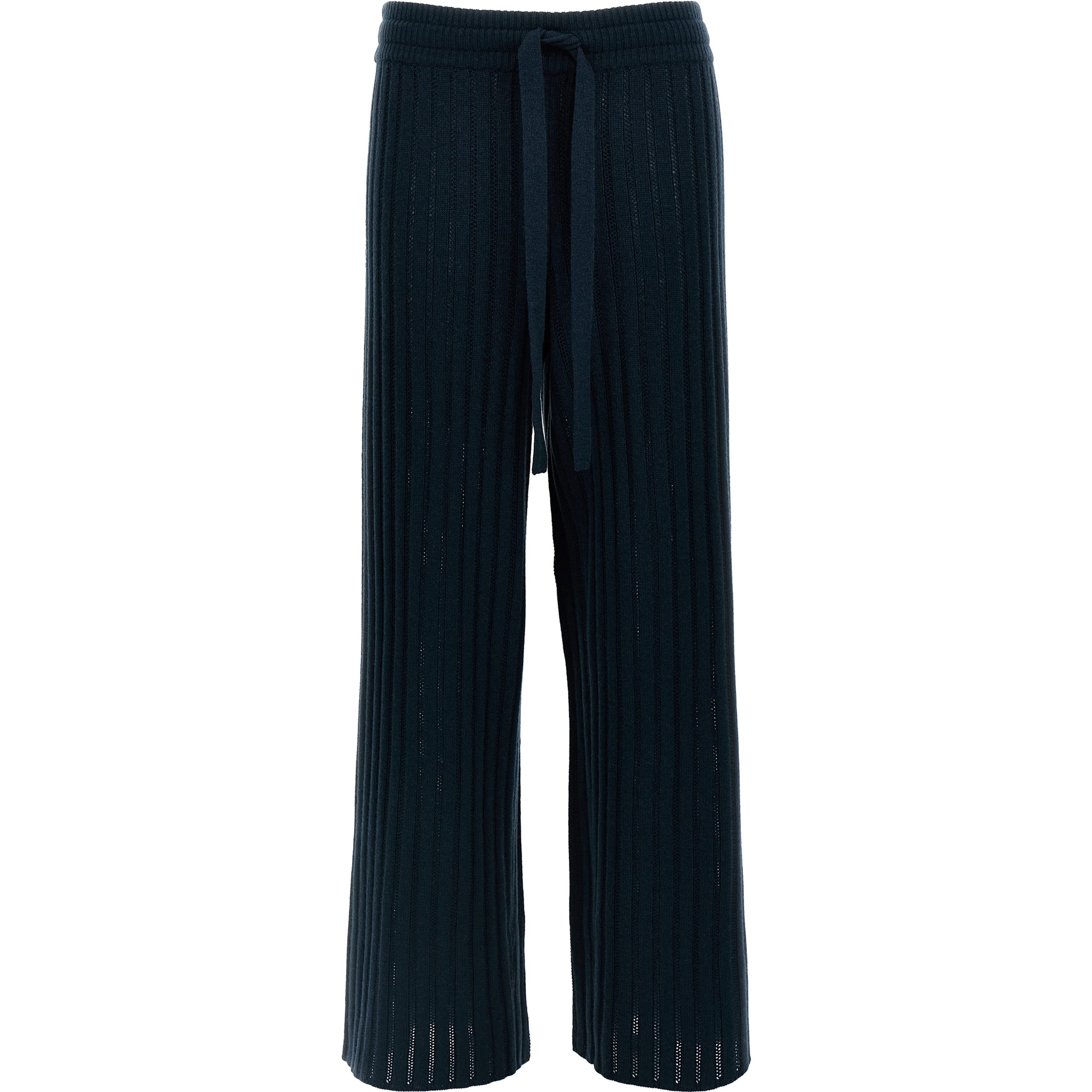 Bicolor Wool Casual Pants