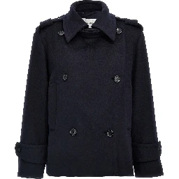 Blue Virgin Wool Coat