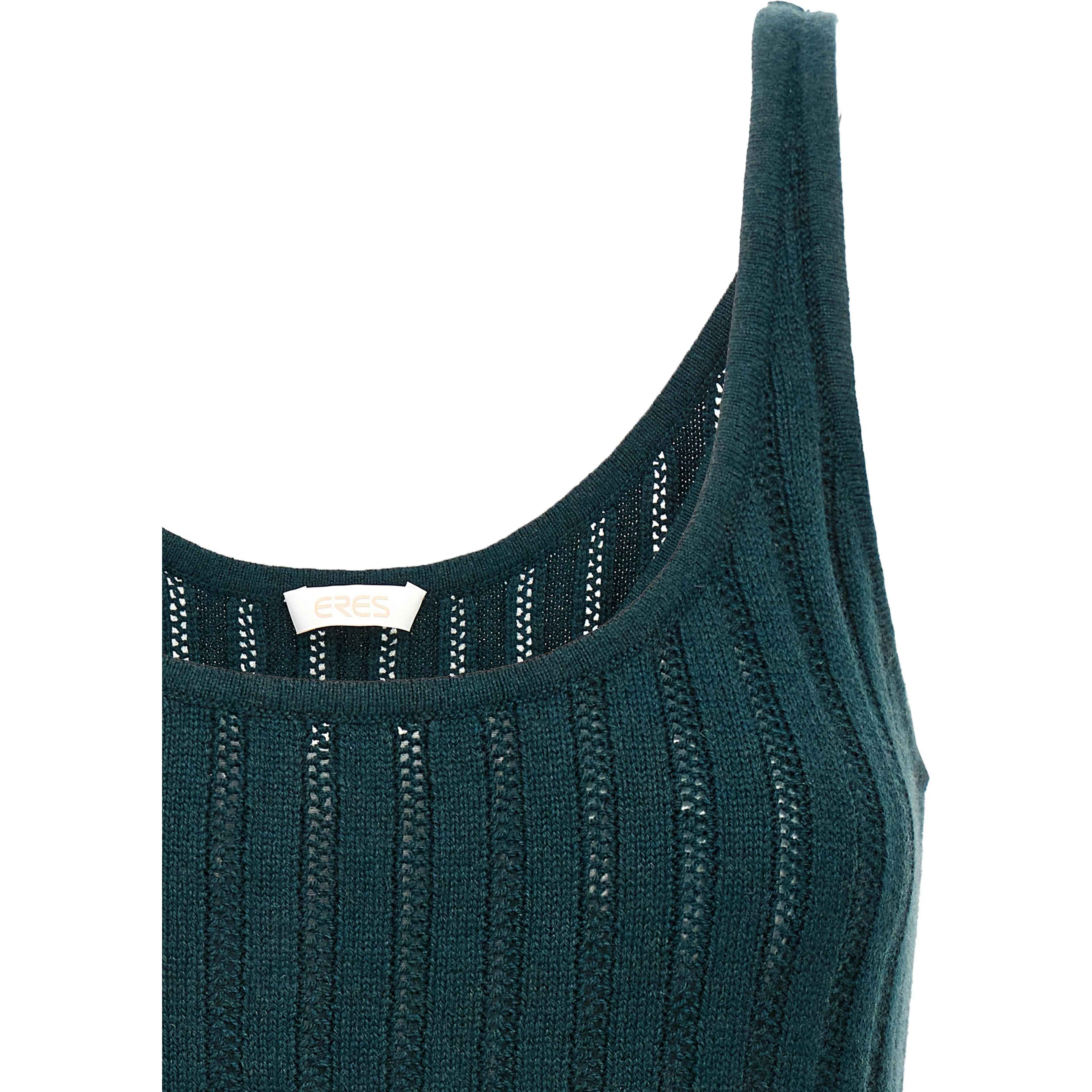 Bicolor Wool Sleeveles T-Shirt