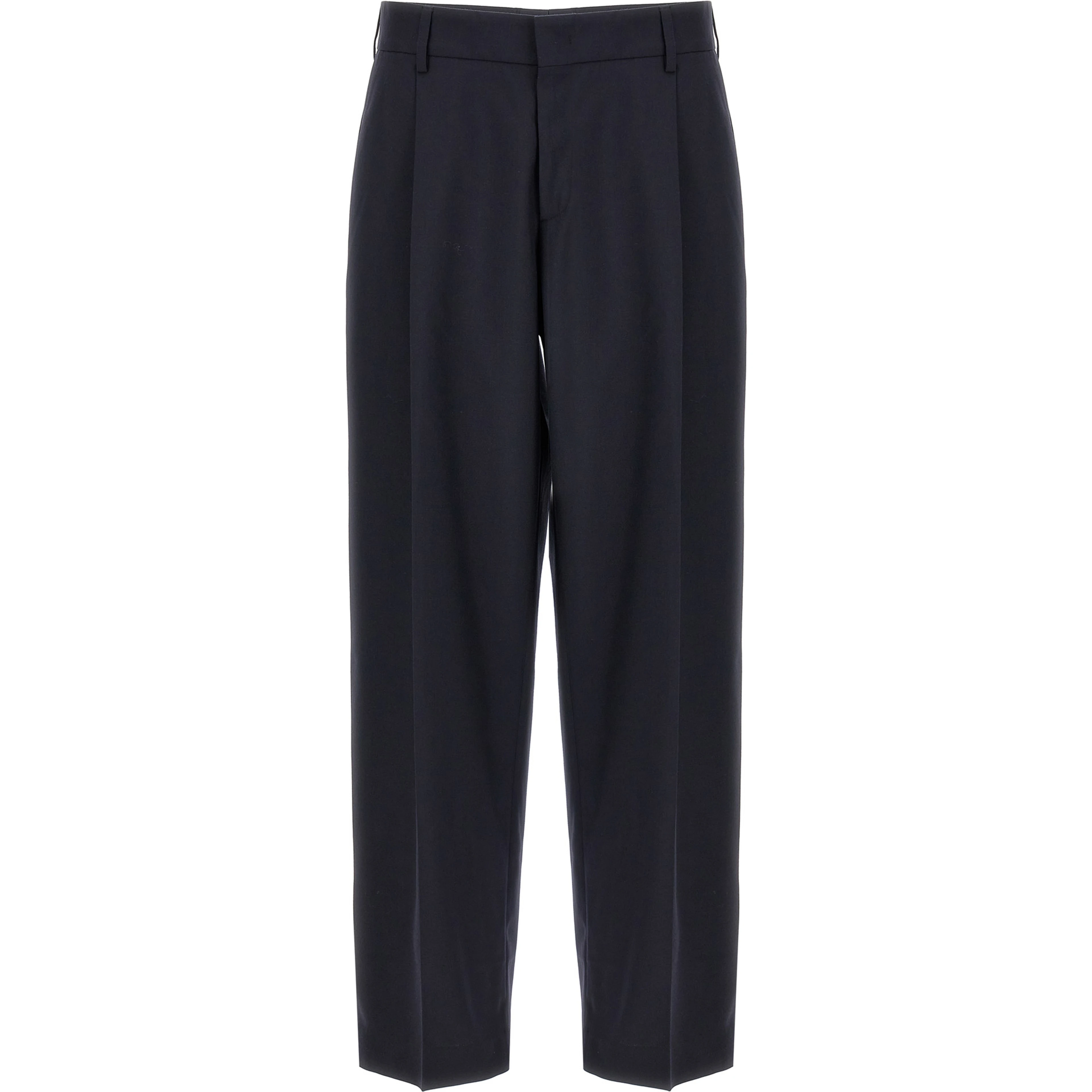 Blue Polyester Dress Pants
