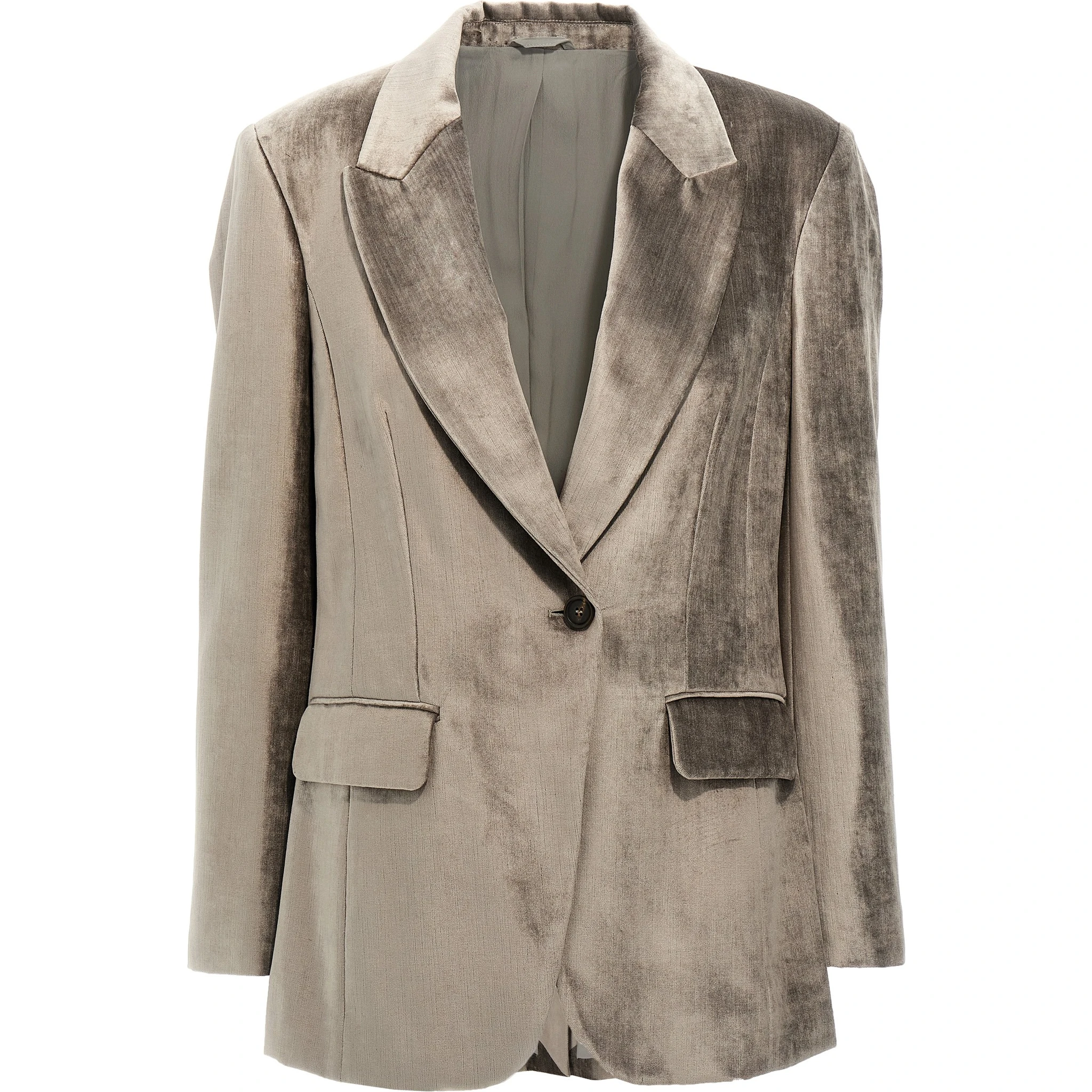 Gray Cotton Blazer