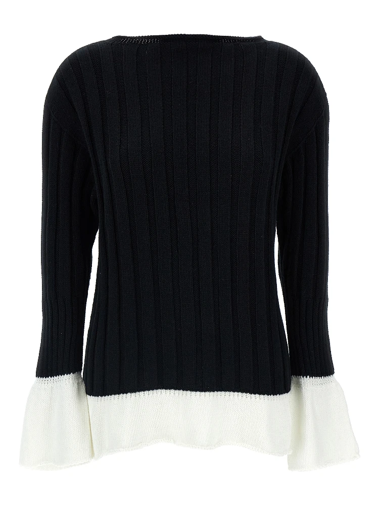 Bicolor Cotton Cardigan