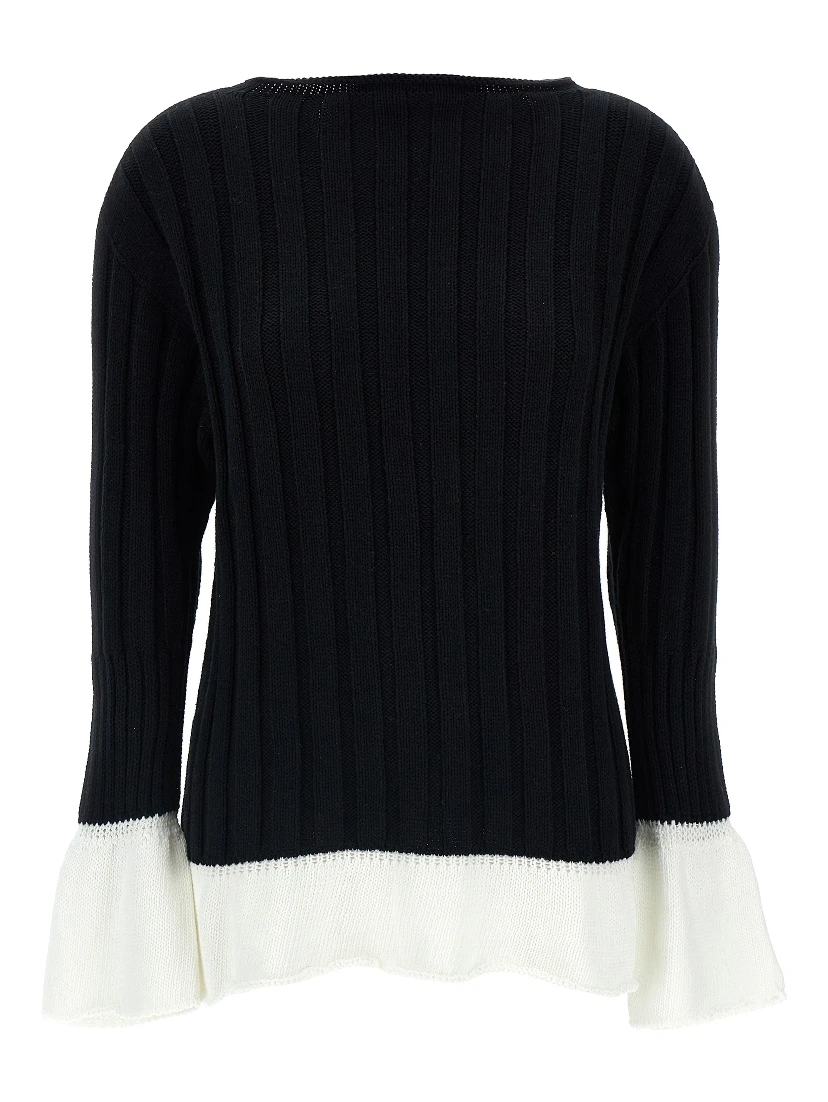 Bicolor Cotton Cardigan