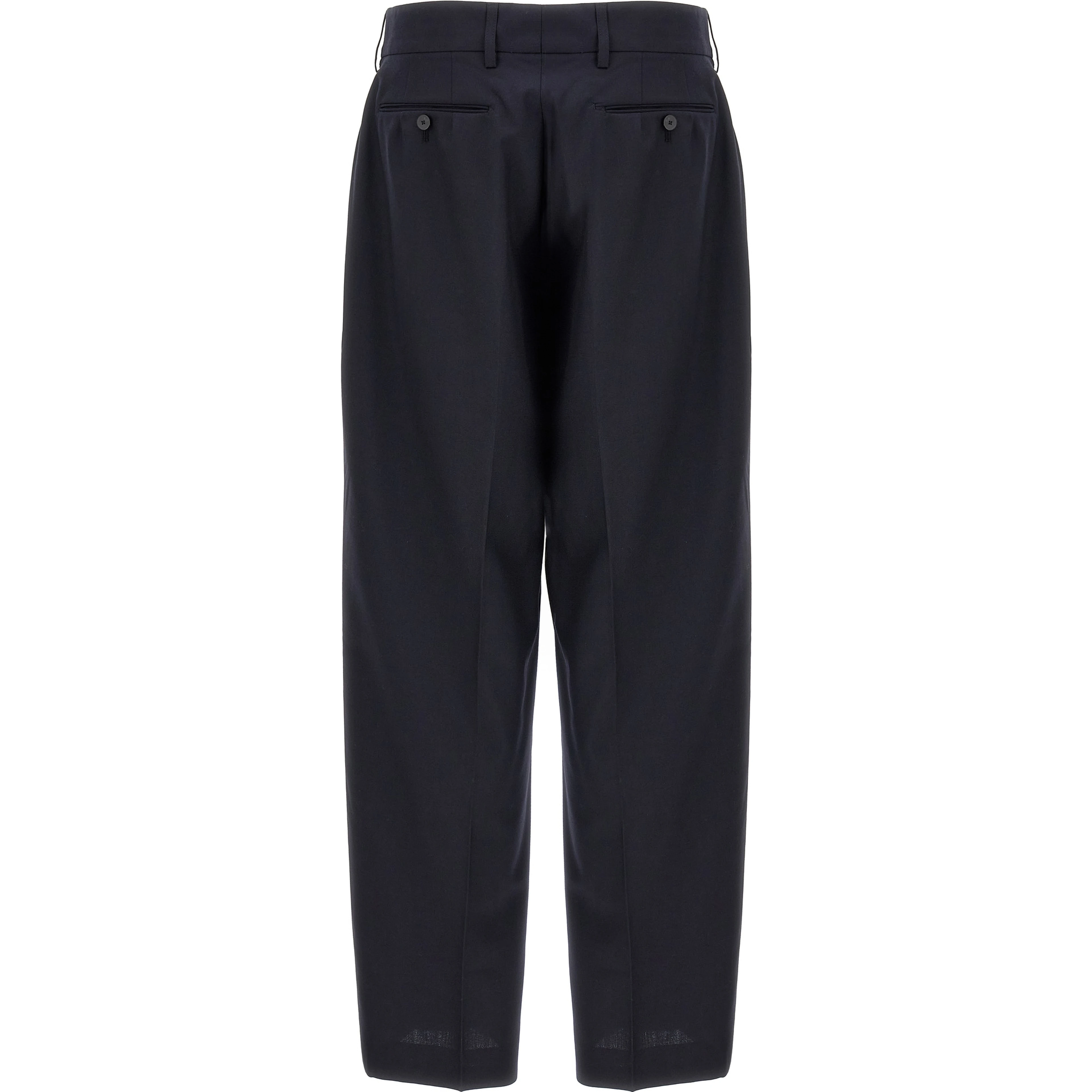 Blue Polyester Dress Pants