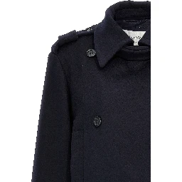 Blue Virgin Wool Coat
