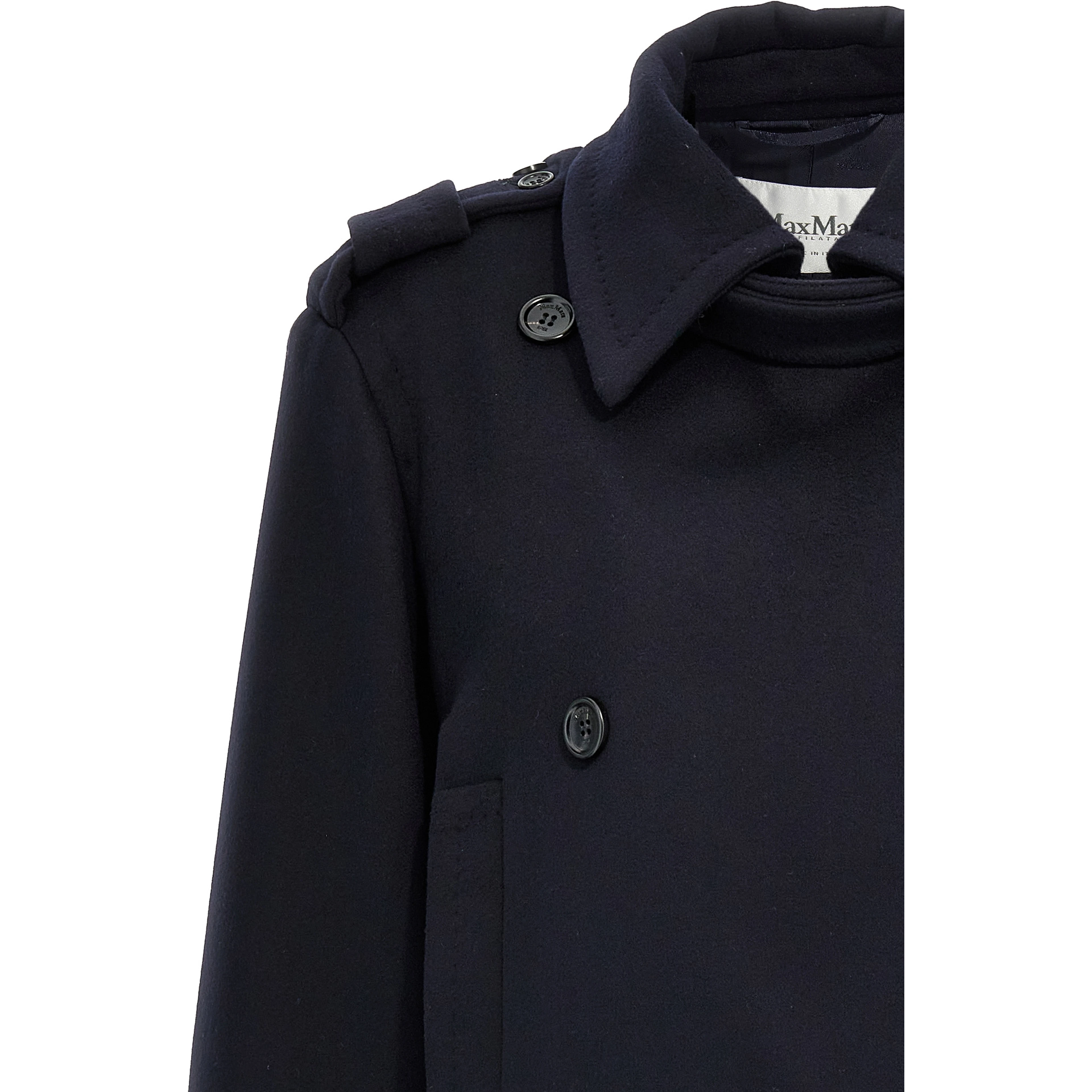 Blue Virgin Wool Coat