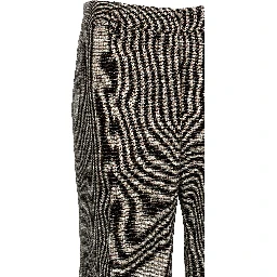 Gray Wool Flared Pants