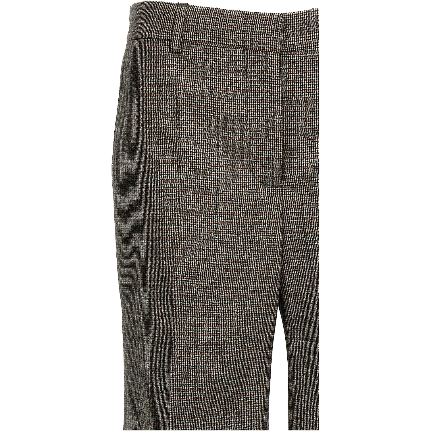 Gray Wool Flared Pants