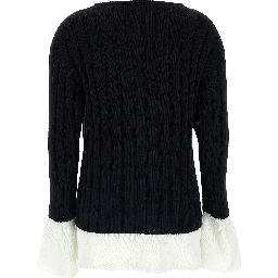 Bicolor Cotton Cardigan