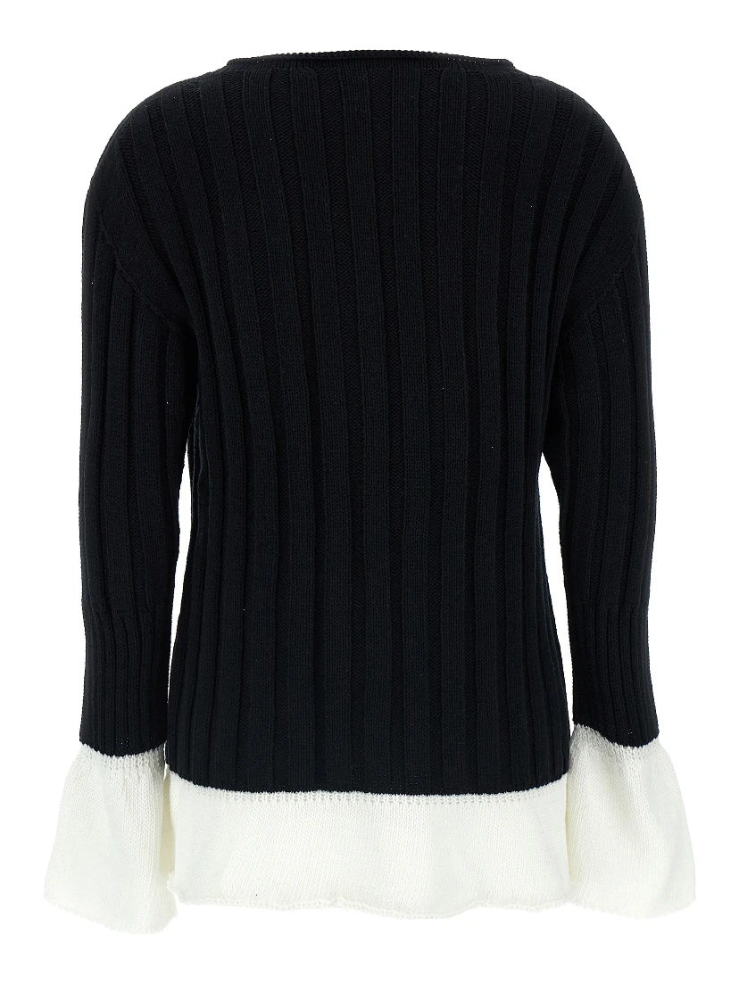 Bicolor Cotton Cardigan