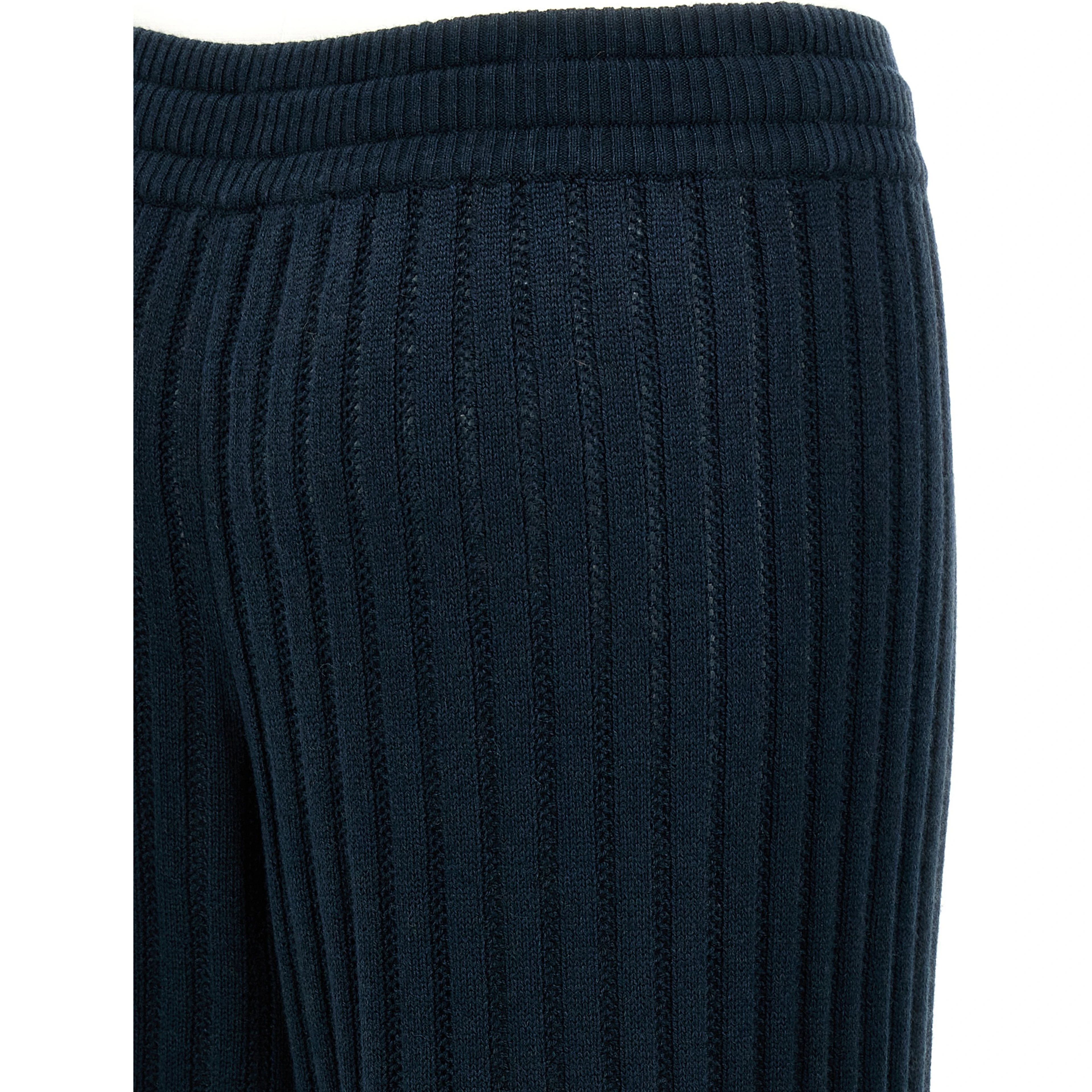 Bicolor Wool Casual Pants
