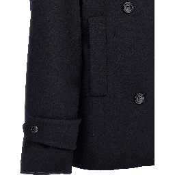 Blue Virgin Wool Coat