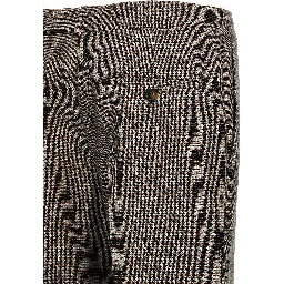 Gray Wool Flared Pants
