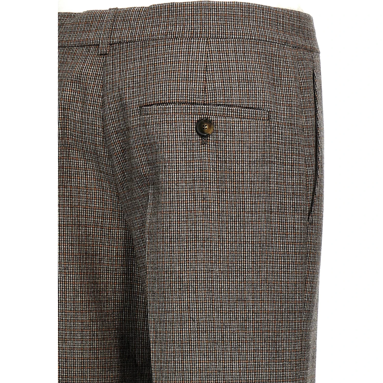 Gray Wool Flared Pants