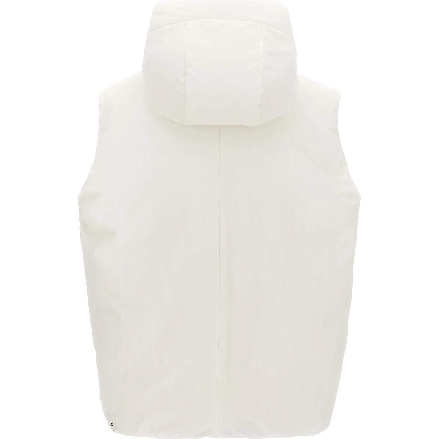 White Polyester Sleeveless Jacket