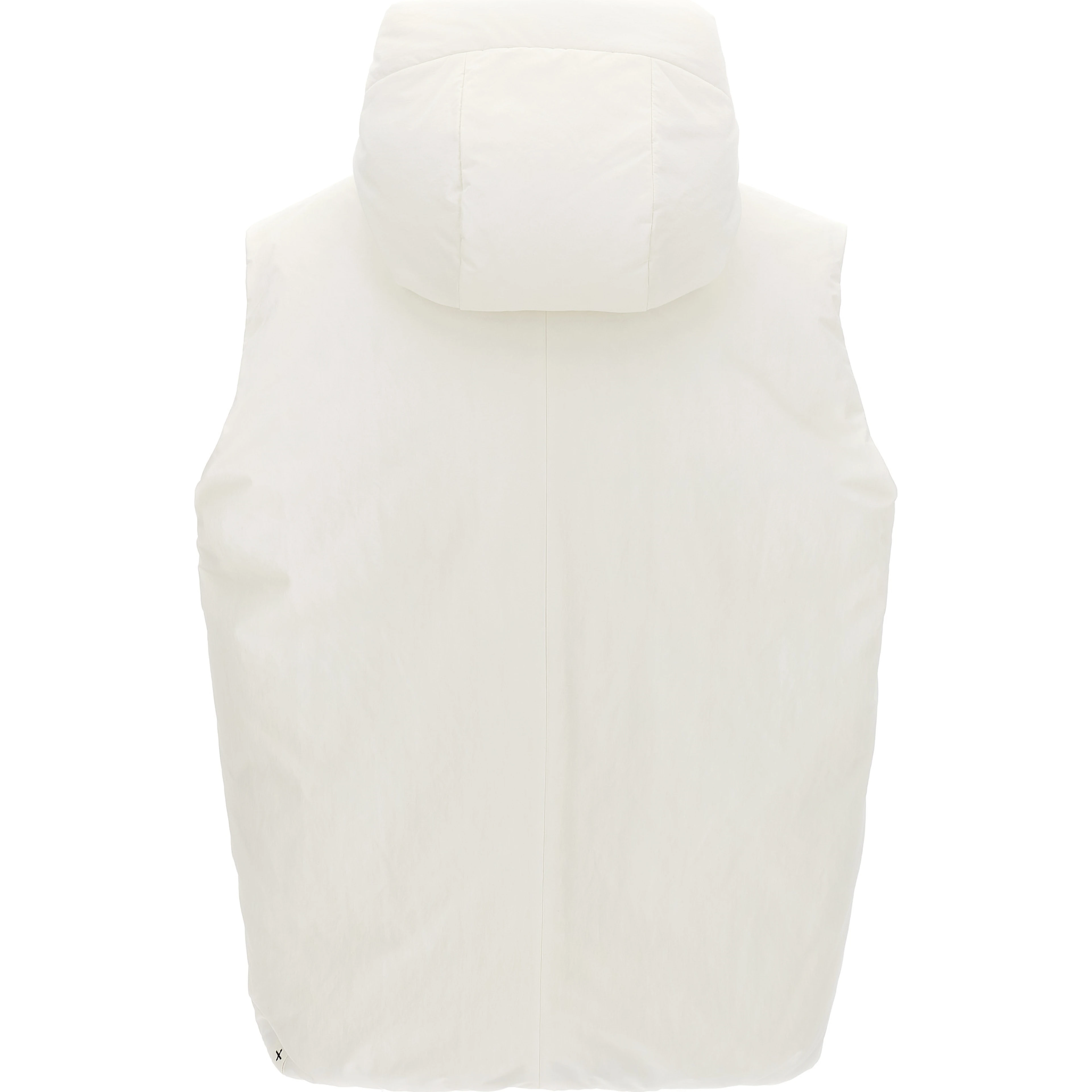 White Polyester Sleeveless Jacket