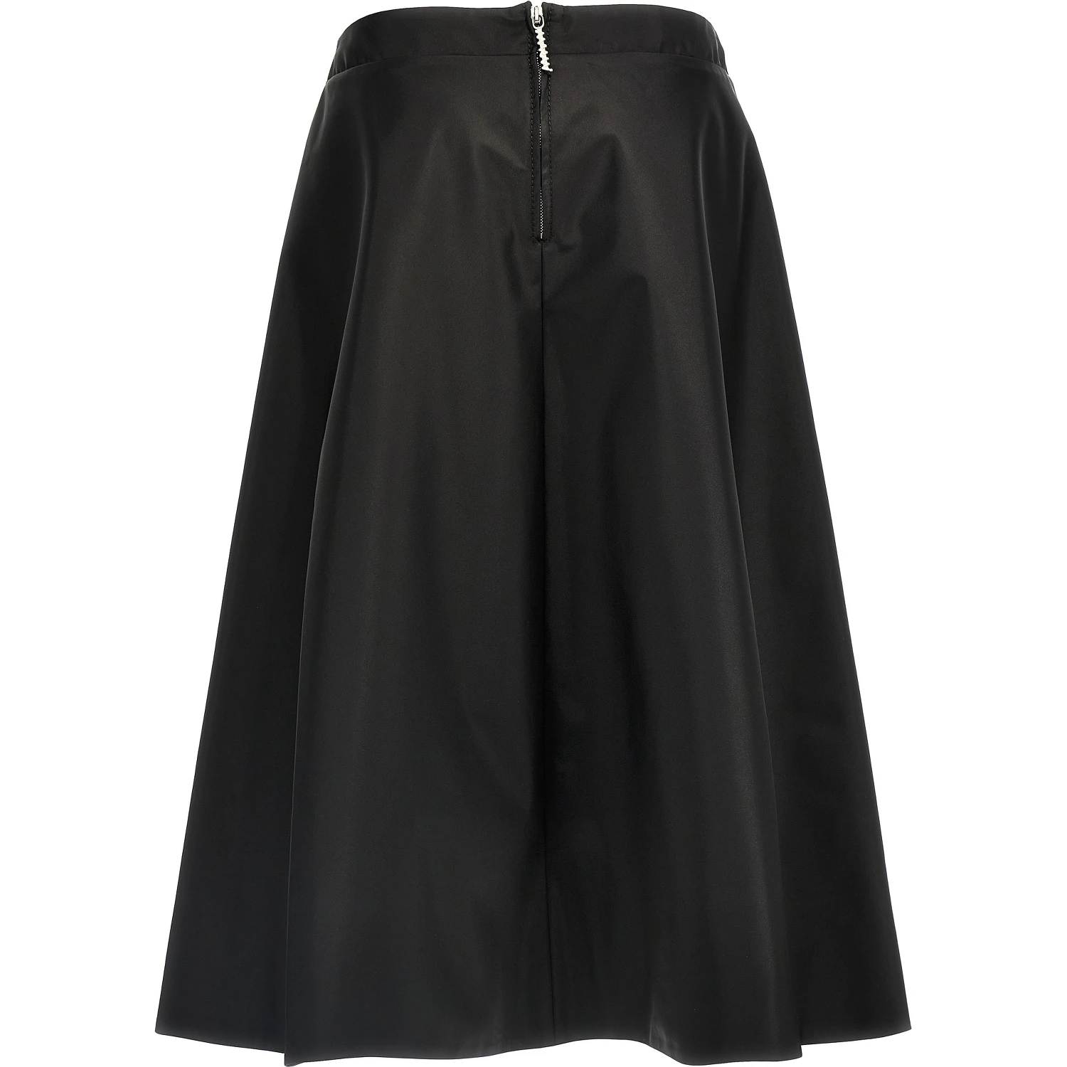 Black Polyamide Midi Skirt