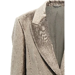 Gray Cotton Blazer