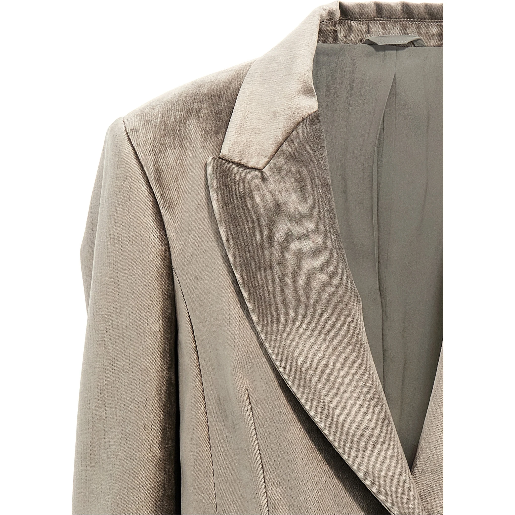 Gray Cotton Blazer