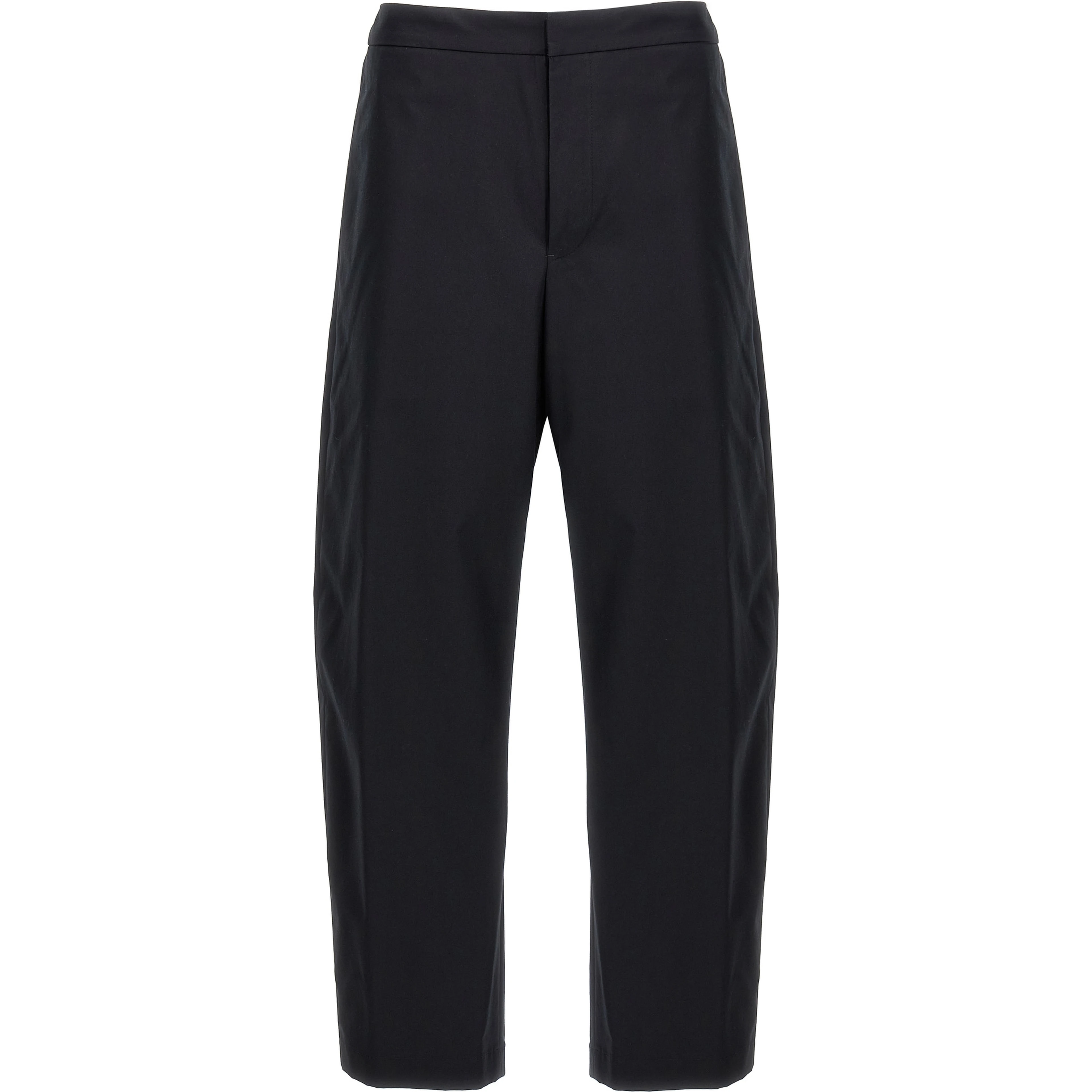 Blue Cotton Casual Pants