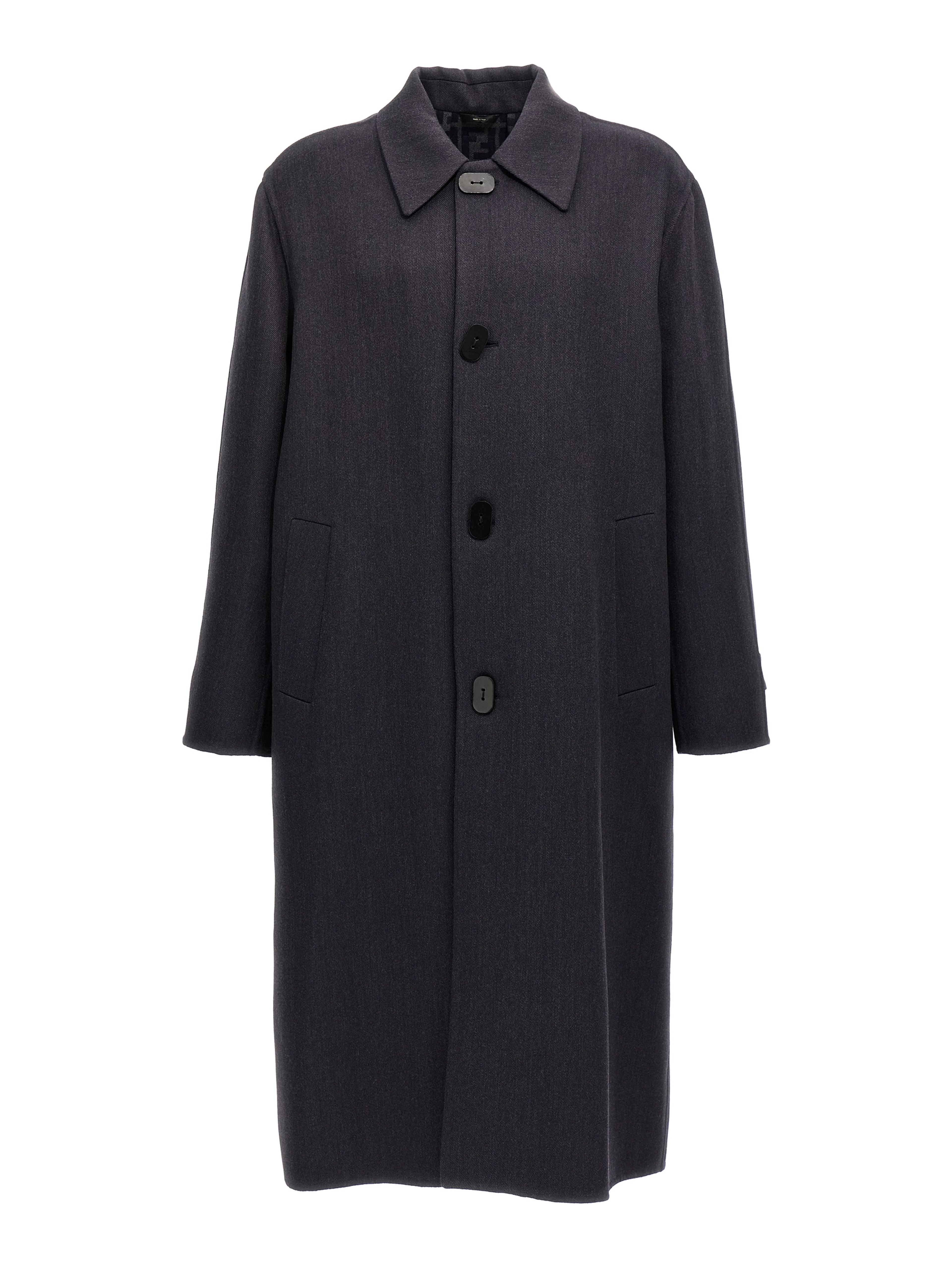 Blue Virgin Wool Coat