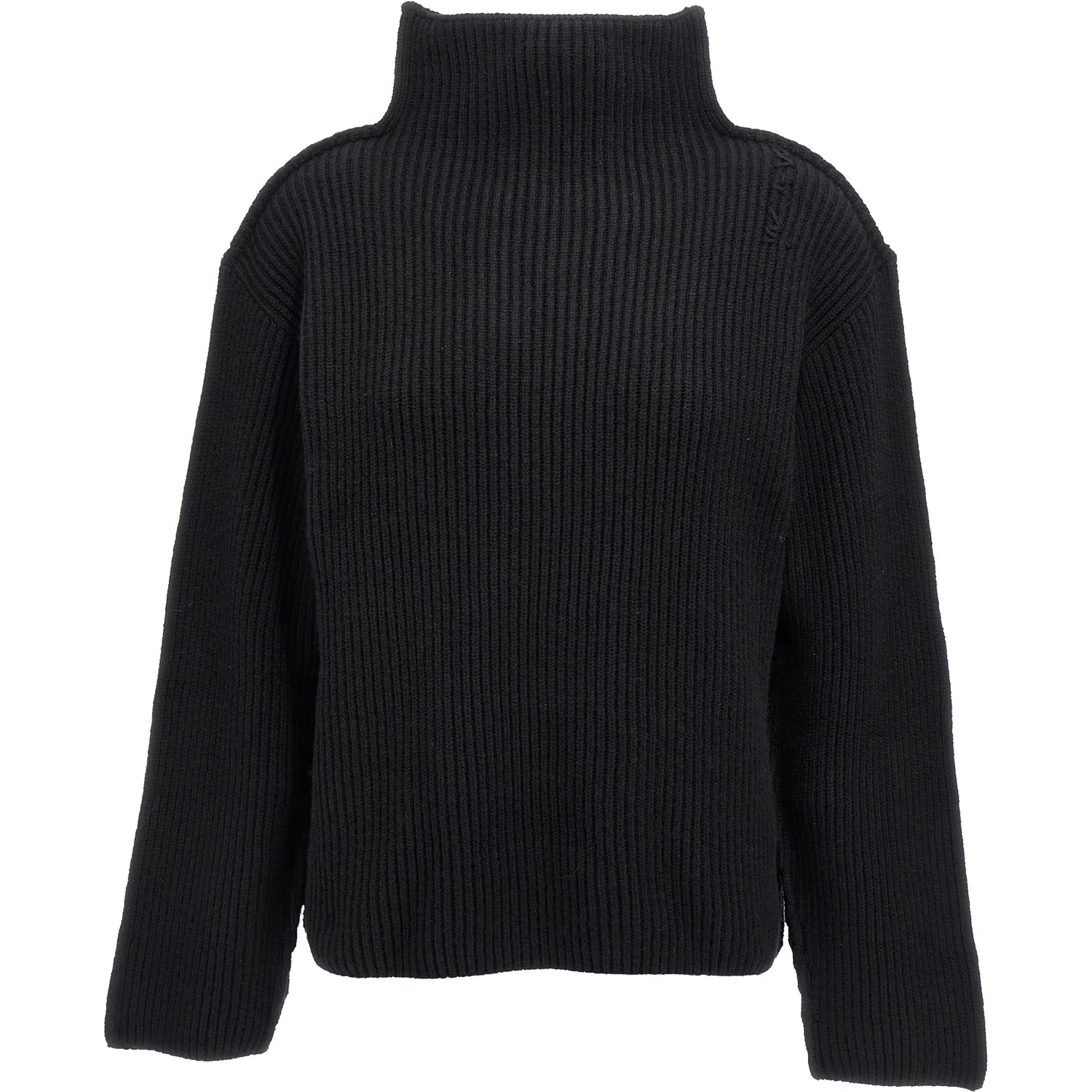Black Wool Cardigan