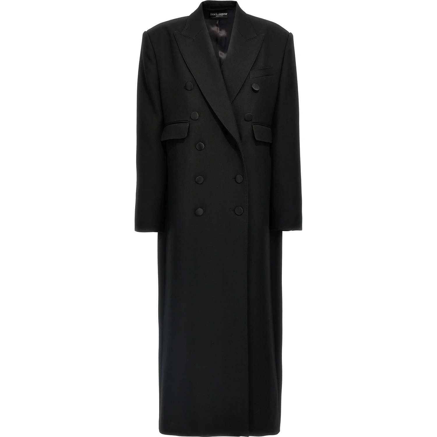 Black Virgin Wool Coat