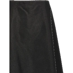 Black Polyamide Midi Skirt