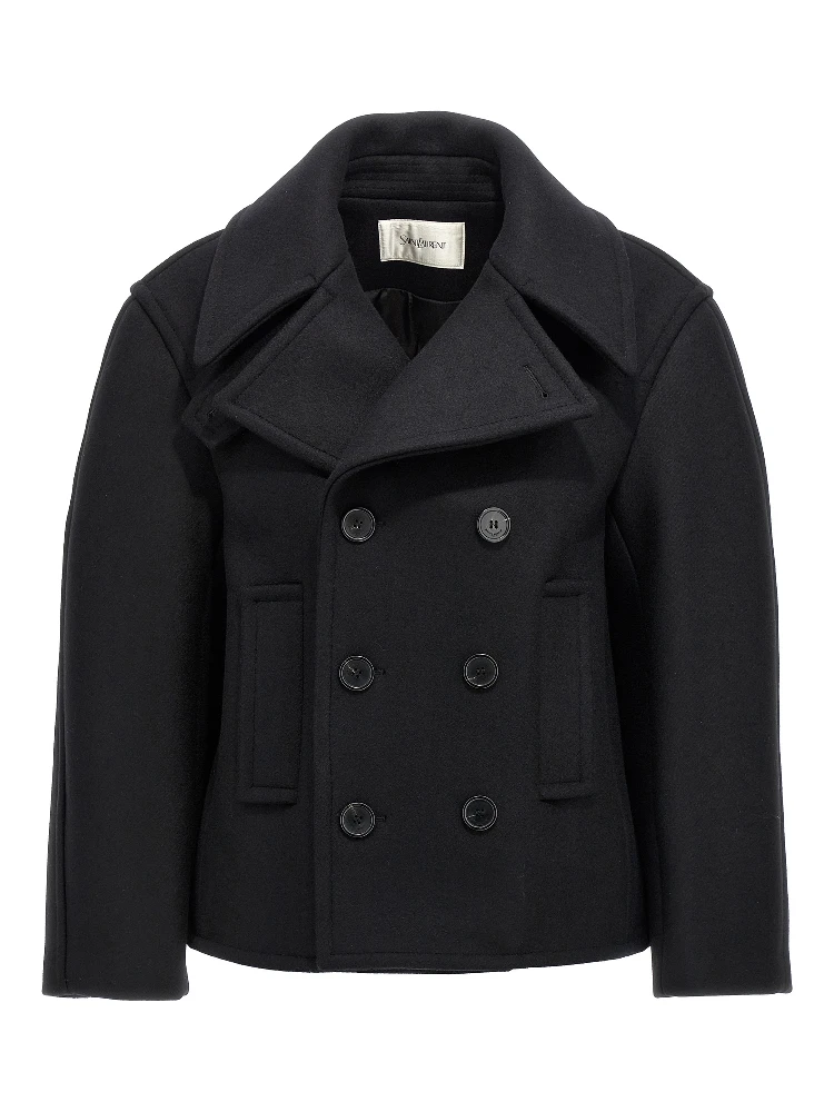 Black Virgin Wool Coat