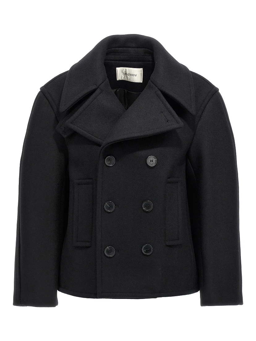 Black Virgin Wool Coat