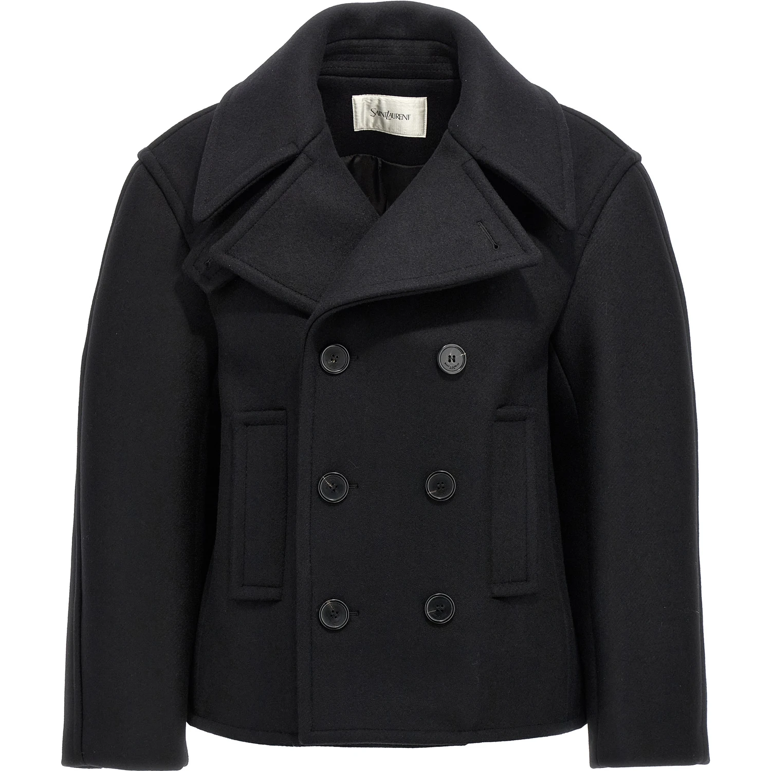Black Virgin Wool Coat