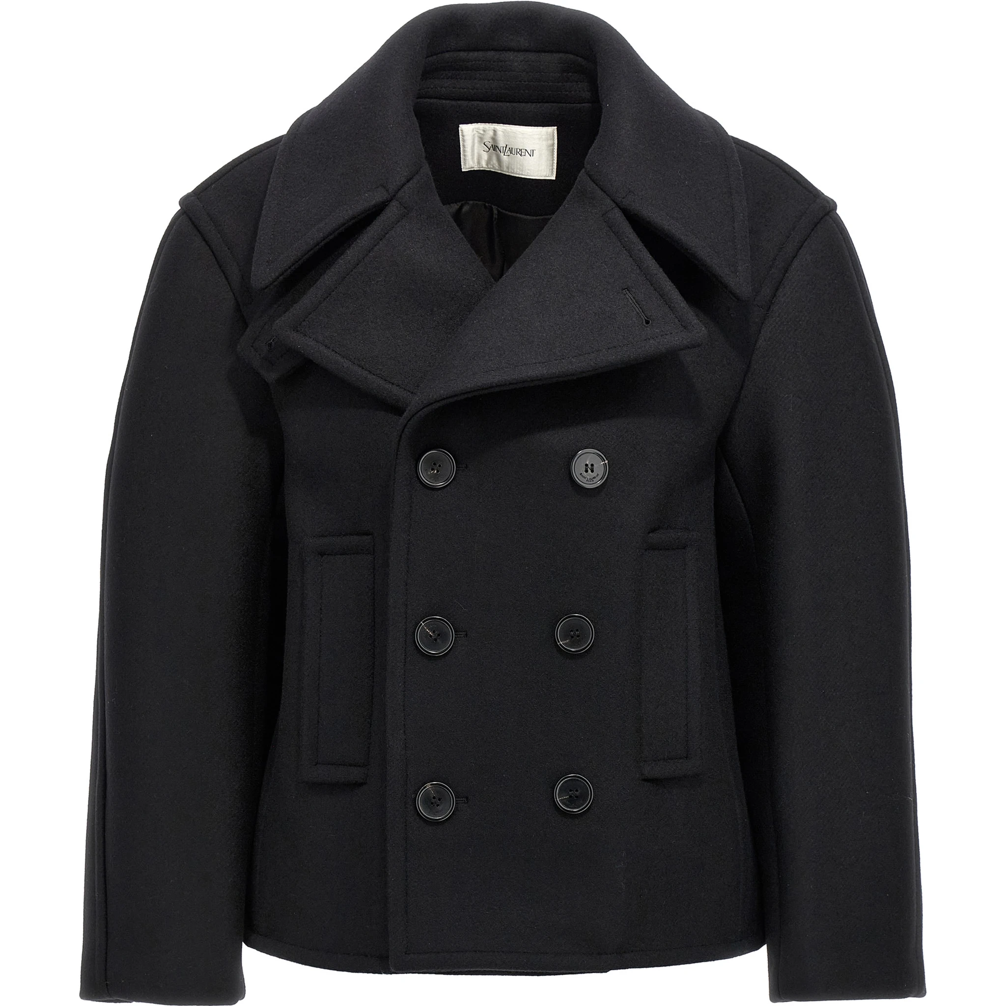 Black Virgin Wool Coat