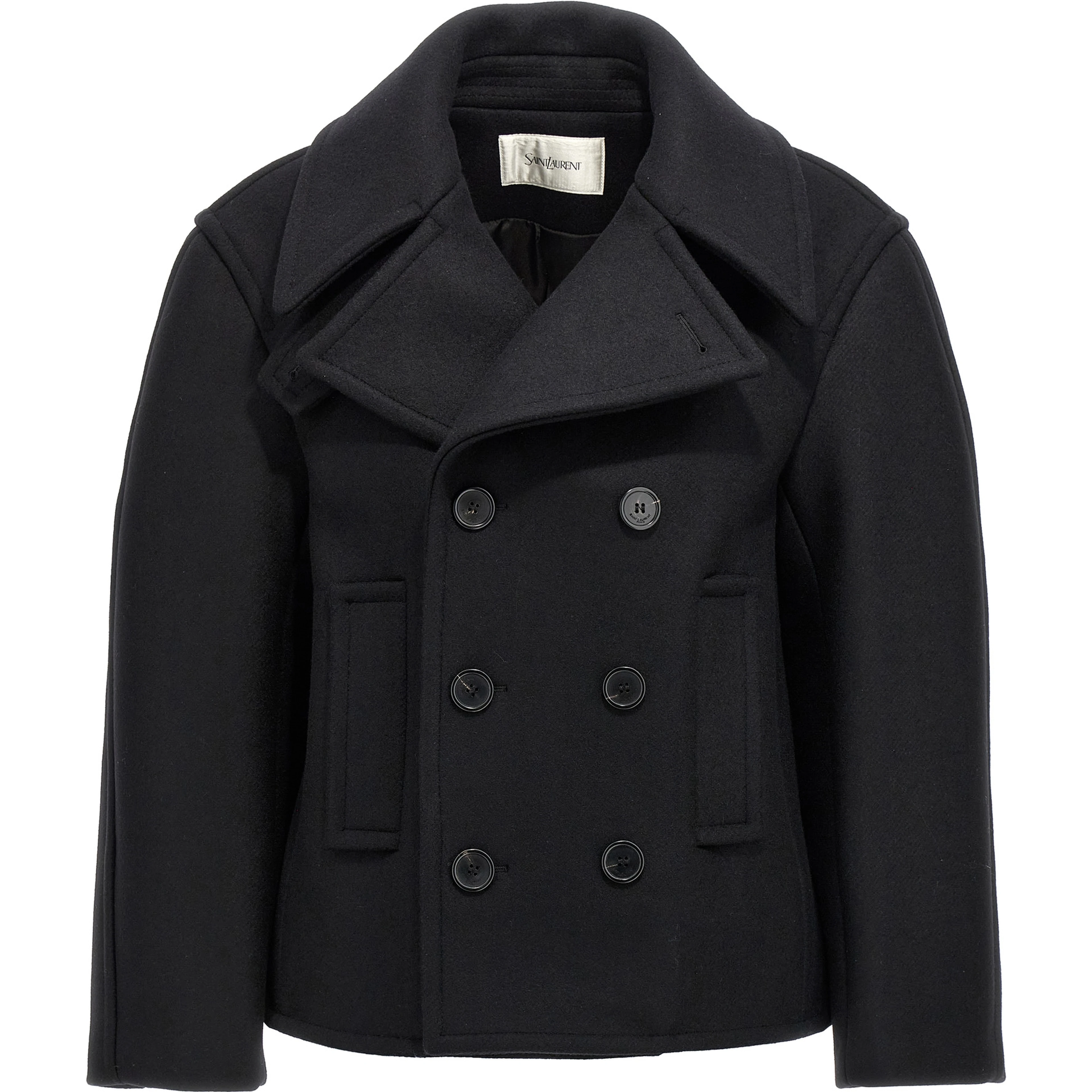 Black Virgin Wool Coat
