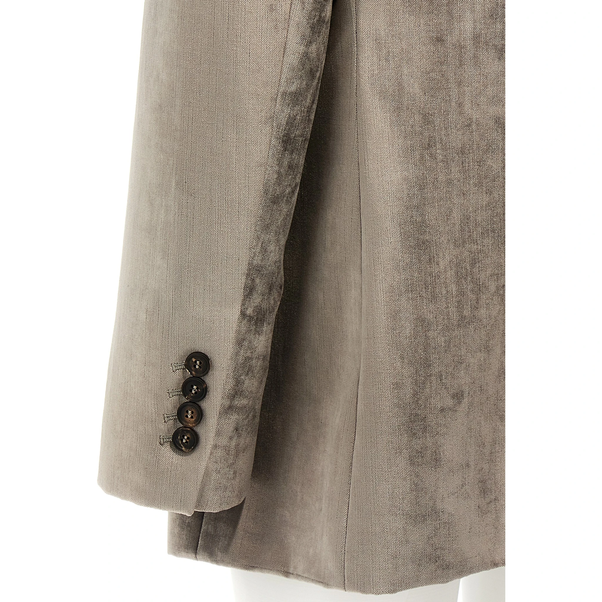 Gray Cotton Blazer