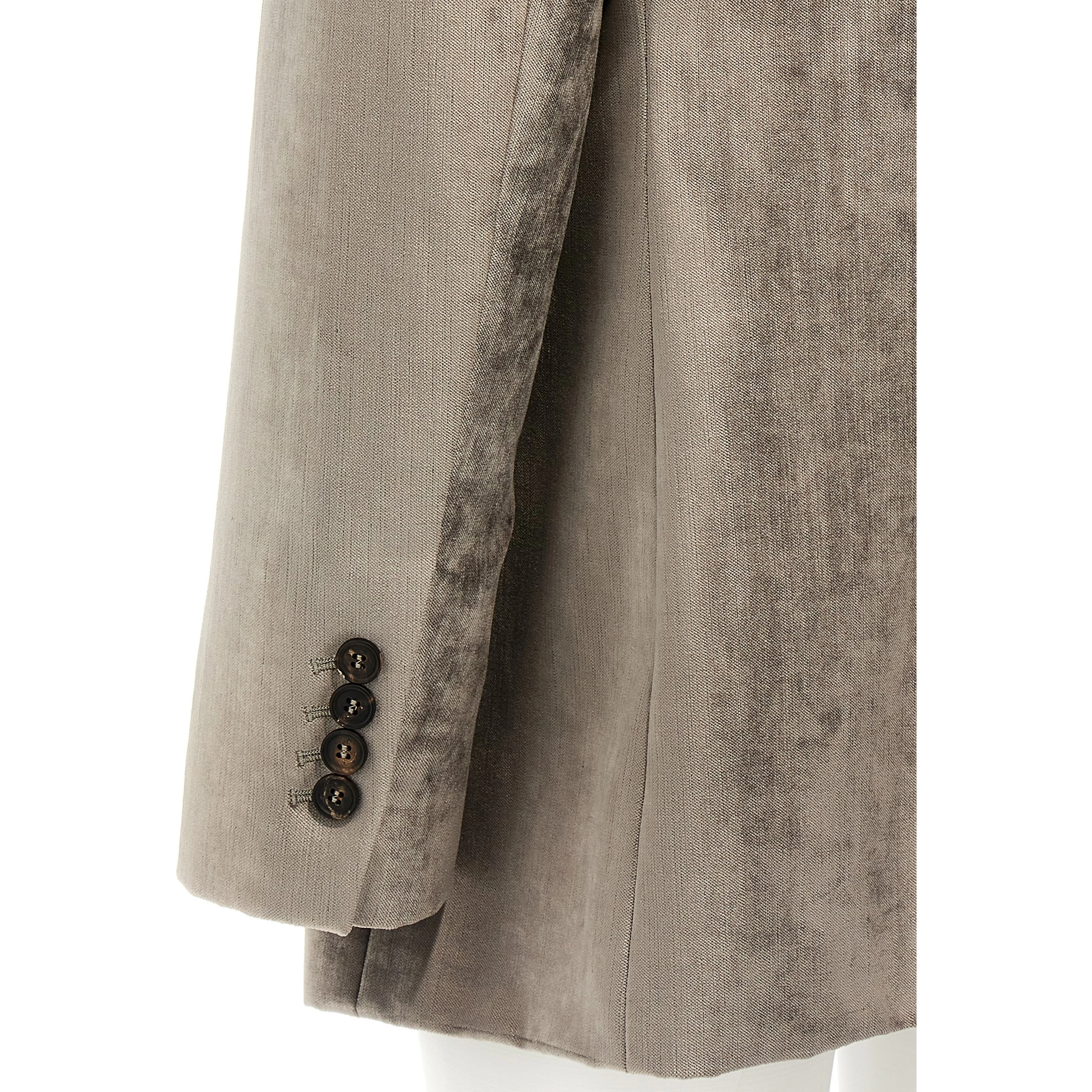 Gray Cotton Blazer