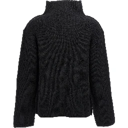 Black Wool Cardigan