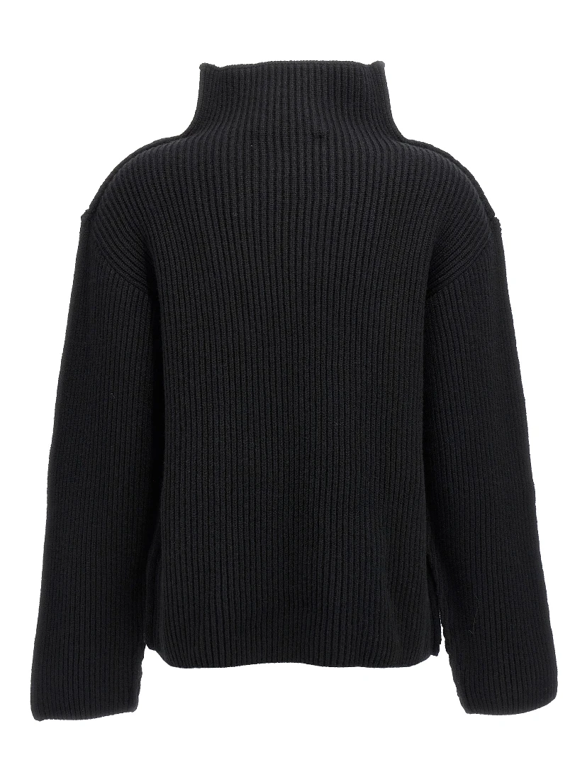 Black Wool Cardigan