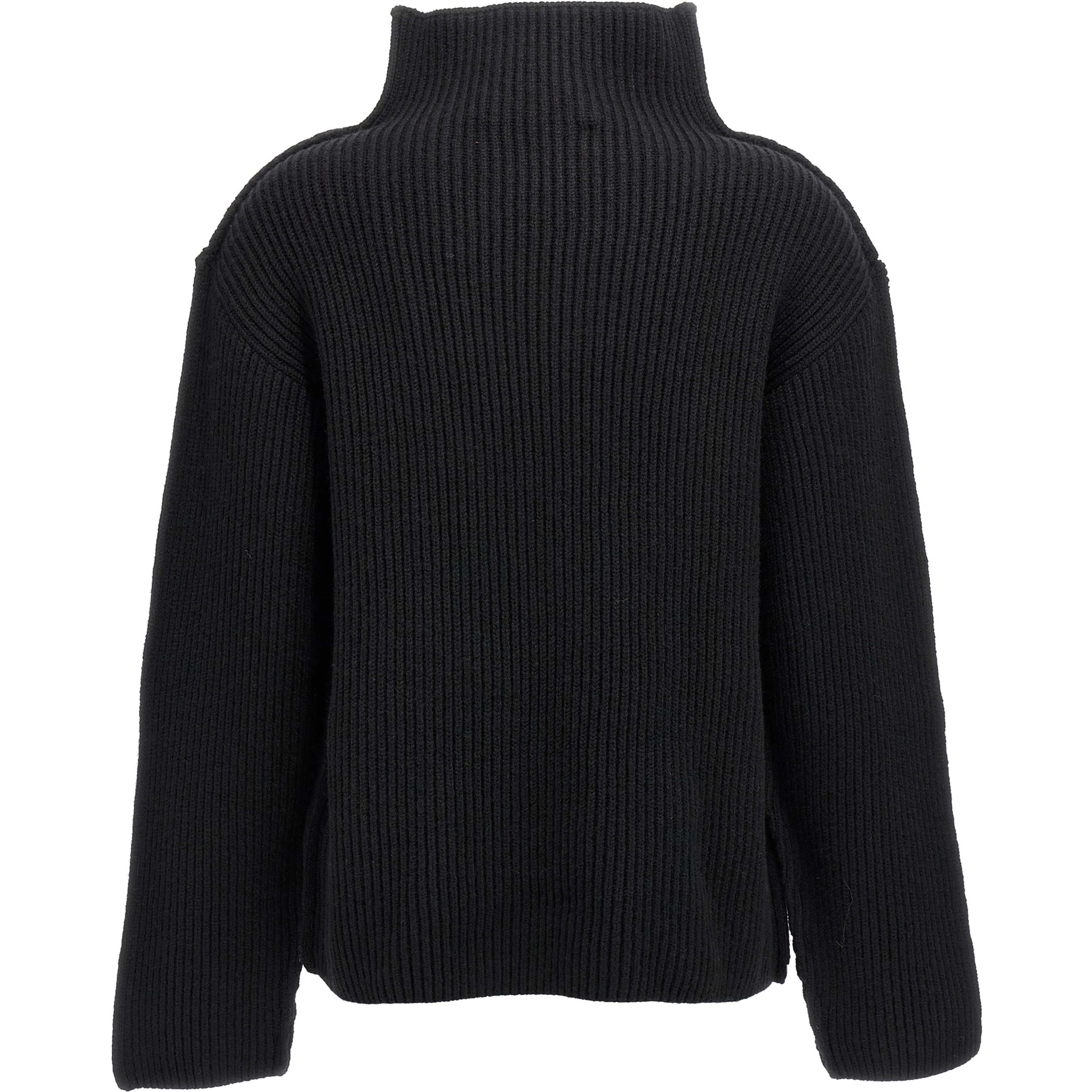 Black Wool Cardigan